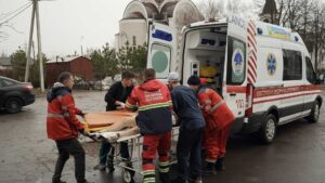 20 days in mariupol cinematography by evgeniy maloletka day medium wide shot three shot backlight sunlight car shot 030