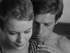 breathless cinematography by raoul coutard day extreme close up two shot hard light daylight shot 017