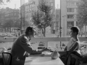 breathless cinematography by raoul coutard day medium close up two shot backlight daylight shot 011