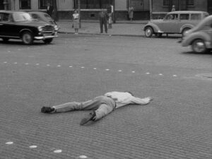 breathless cinematography by raoul coutard day medium shot three shot overcast car shot 034