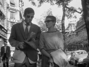 breathless cinematography by raoul coutard exterior day close up three shot hard light daylight car shot 061