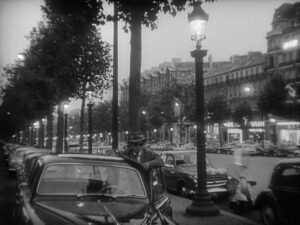 breathless cinematography by raoul coutard exterior day establishing shot hard light daylight car shot 051