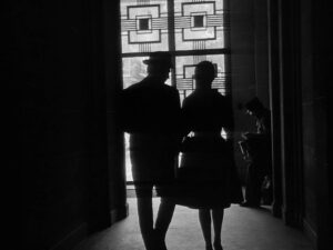 breathless cinematography by raoul coutard night medium shot two shot silhouette artificial light shot 018