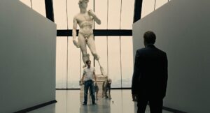 children of men cinematography by emmanuel lubezki interior day medium shot three shot backlight daylight shot 049