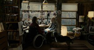 children of men cinematography by emmanuel lubezki interior medium wide shot two shot hard light fluorescent shot 054