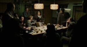 children of men cinematography by emmanuel lubezki night medium close up three shot silhouette artificial light shot 029