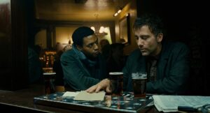 children of men cinematography by emmanuel lubezki night medium close up two shot silhouette artificial light shot 025
