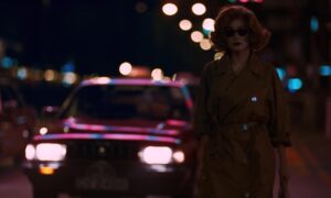chungking express cinematography by christopher doyle exterior night medium close up silhouette artificial light car shot 062