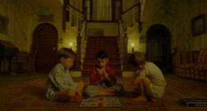 moonrise kingdom cinematography by robert d yeoman night medium wide shot three shot artificial light shot 060