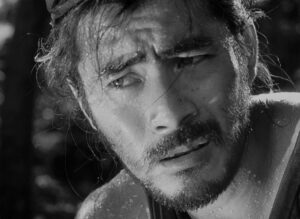 rashomon cinematography by kazuo miyagawa day extreme close up hard light shot 008