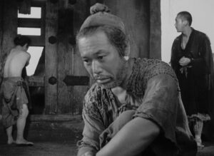 rashomon cinematography by kazuo miyagawa day extreme close up three shot hard light shot 068