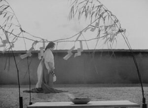 rashomon cinematography by kazuo miyagawa day medium wide shot backlight sunny shot 046