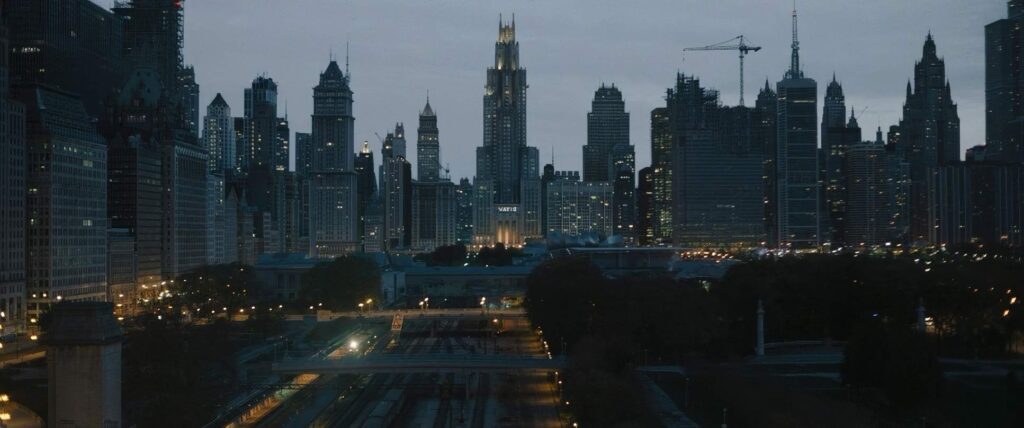 the batman cinematography by greig fraser exterior day establishing shot hard light shot 011
