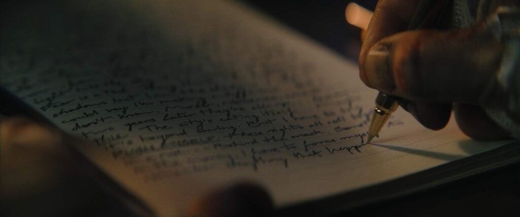 the batman cinematography by greig fraser medium close up artificial light shot 010