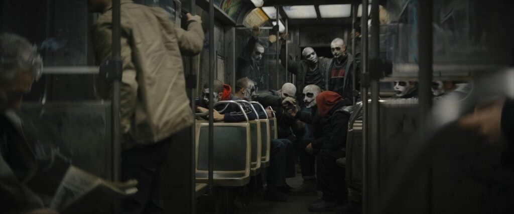 the batman cinematography by greig fraser medium close up two shot artificial light shot 057