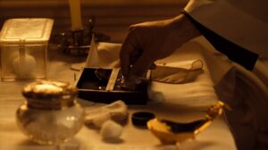 the godfather cinematography by gordon willis day extreme close up backlight shot 057