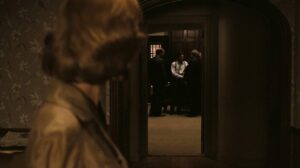 the godfather cinematography by gordon willis interior night wide shot two shot artificial light shot 015