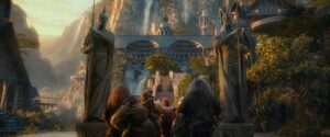 the hobbit an unexpected journey cinematography by andrew lesnie day medium wide shot backlight sunlight shot 021