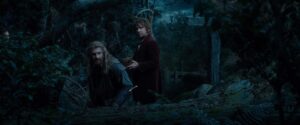 the hobbit an unexpected journey cinematography by andrew lesnie night medium wide shot artificial light shot 068