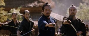 the last samurai cinematography by john toll day medium close up three shot shot 066