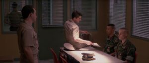 a few good men cinematography by robert richardson interior medium shot three shot fluorescent shot 063