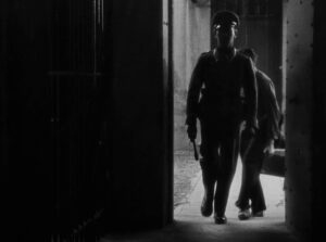 a man escaped cinematography by l once henri burel interior night medium close up silhouette fluorescent shot 024