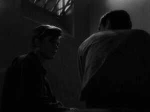 a man escaped cinematography by l once henri burel night close up two shot moonlight shot 040