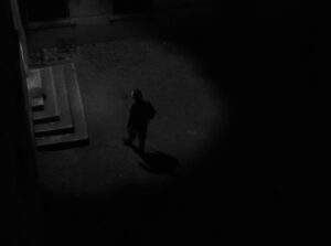 a man escaped cinematography by l once henri burel night wide shot establishing shot moonlight shot 013