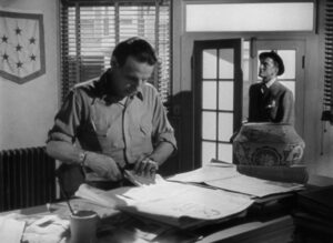 ace in the hole cinematography by charles lang day medium close up hard light daylight shot 068