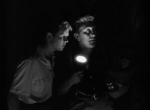 ace in the hole cinematography by charles lang night close up two shot moonlight shot 044