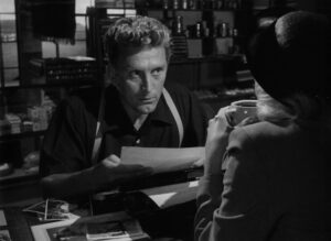 ace in the hole cinematography by charles lang night close up two shot silhouette artificial light shot 067