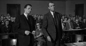 anatomy of a murder cinematography by sam leavitt medium close up three shot artificial light shot 056