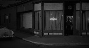 anatomy of a murder cinematography by sam leavitt night wide shot establishing shot backlight moonlight car shot 061