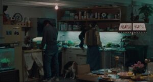 being john malkovich cinematography by lance acord interior medium wide shot two shot fluorescent shot 004