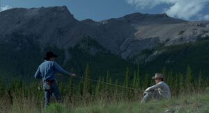 brokeback mountain cinematography by rodrigo prieto exterior day medium shot backlight shot 005