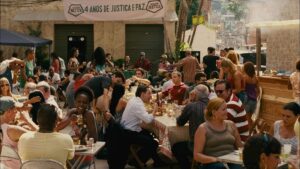 elite squad 2 the enemy within cinematography by lula carvalho day medium wide shot three shot hard light daylight shot 006