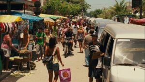 elite squad 2 the enemy within cinematography by lula carvalho exterior day medium wide shot three shot backlight daylight shot 036