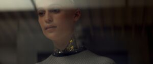ex machina cinematography by rob hardy extreme close up side lighting artificial light shot 066