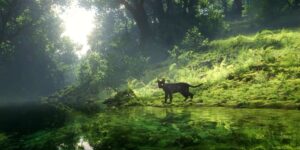 flow cinematography by gints zilbalodis day establishing shot hard light daylight shot 052