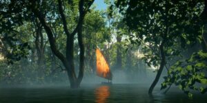 flow cinematography by gints zilbalodis day establishing shot hard light shot 065