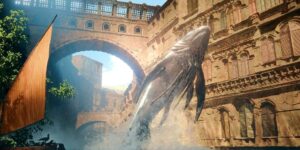 flow cinematography by gints zilbalodis day establishing shot hard light sunny shot 041