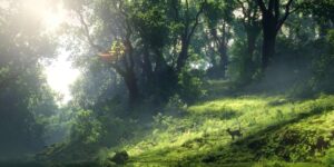 flow cinematography by gints zilbalodis day establishing shot side lighting daylight shot 002