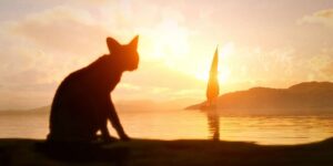 flow cinematography by gints zilbalodis day establishing shot side lighting sunny shot 014