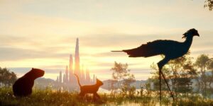 flow cinematography by gints zilbalodis day establishing shot sunny shot 006