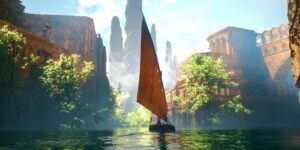 flow cinematography by gints zilbalodis day establishing shot sunny shot 066