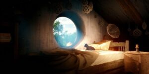 flow cinematography by gints zilbalodis establishing shot side lighting shot 032