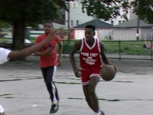 hoop dreams cinematography by peter gilbert day medium close up two shot hard light daylight shot 071