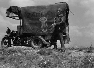 la strada cinematography by otello martelli day medium shot backlight daylight truck shot 050