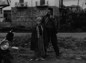 la strada cinematography by otello martelli medium close up two shot backlight shot 061