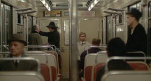 le samoura cinematography by henri deca day medium wide shot three shot backlight shot 064